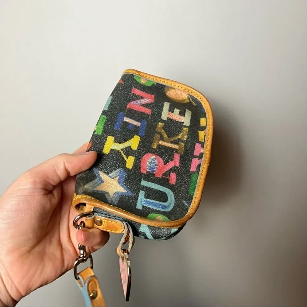 Dooney & Bourke vintage multicolored monogram wristlet wallet